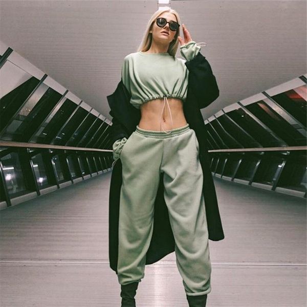 women's two piece pants pieces sets 2021 european american autumn and winter fashion drawstring loose short sweater trousers casual sui, White
women's two piece pants pieces sets 2021 european american autumn and winter fashion drawstring loose short sweater trousers casual sui, White