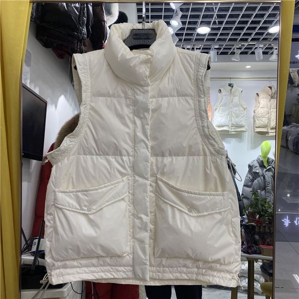 vests temperament light and thin women's short sleevels white duck down drawstring vt over waistcoat winter, Black;white
vests temperament light and thin women's short sleevels white duck down drawstring vt over waistcoat winter, Black;white
