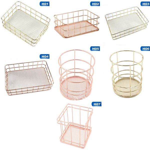 storage baskets nordic rose gold iron metal wire basket office desksundries makeup brushes holder table cosmetics organizer
storage baskets nordic rose gold iron metal wire basket office desksundries makeup brushes holder table cosmetics organizer