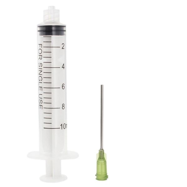 2021 10ml syringes with 14ga 1.5'' blunt tip needle - great for glue applicator, oil dispensing (pack of 5), White
2021 10ml syringes with 14ga 1.5'' blunt tip needle - great for glue applicator, oil dispensing (pack of 5), White