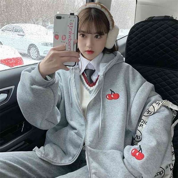autumn winter warm streetwear zip-up oversize sweatshirt women plus fleece hoodies jacket solid pocket thicken women outwear 210909, Black
autumn winter warm streetwear zip-up oversize sweatshirt women plus fleece hoodies jacket solid pocket thicken women outwear 210909, Black