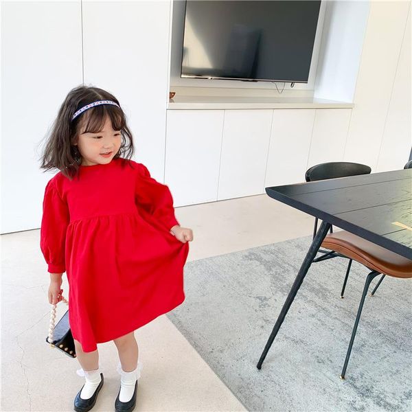 girl's dresses 2021 spring and autumn children's dress puff sleeve pure color elegant for girl casual girls' clothing 2-7 yea, Red;yellow
girl's dresses 2021 spring and autumn children's dress puff sleeve pure color elegant for girl casual girls' clothing 2-7 yea, Red;yellow