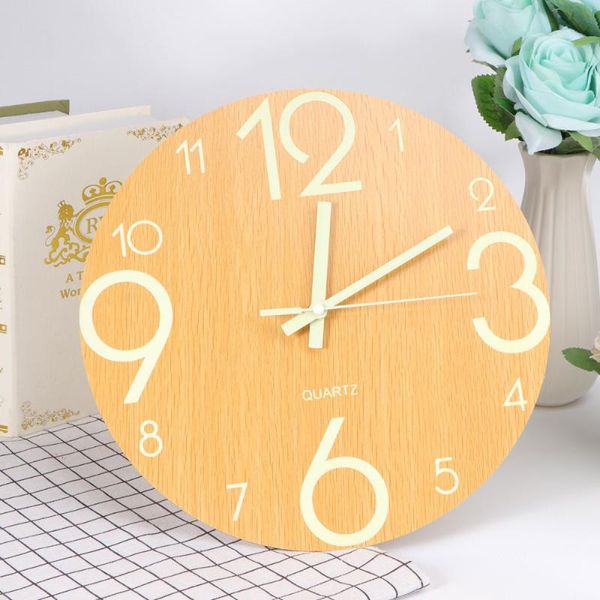 wall clocks 30cm 12 inches creative luminous clock simple decorative hanging home decor for office living room (original woo
wall clocks 30cm 12 inches creative luminous clock simple decorative hanging home decor for office living room (original woo