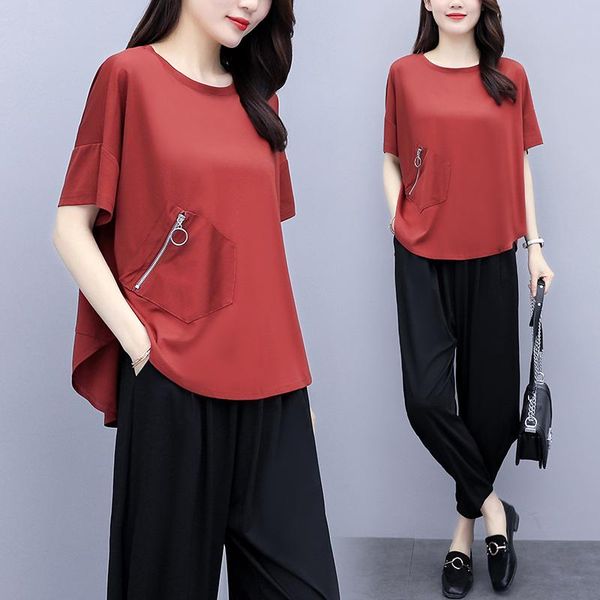 summer wear blouse large size ladies' stomach suit stylish two-piece minus age two piece dress, White
summer wear blouse large size ladies' stomach suit stylish two-piece minus age two piece dress, White
