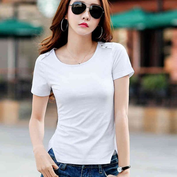 women's t-shirt t shirt summer korean version t-shirts button o-neck short sleeve casual tshirt 3xl plus size s clothing tfv1, White
women's t-shirt t shirt summer korean version t-shirts button o-neck short sleeve casual tshirt 3xl plus size s clothing tfv1, White