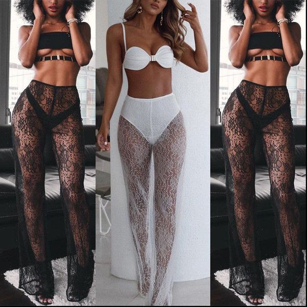women beach capri mesh sheer bikini swimwear bathing suit lace pants trousers summer costume two color three size, Black;white
women beach capri mesh sheer bikini swimwear bathing suit lace pants trousers summer costume two color three size, Black;white
