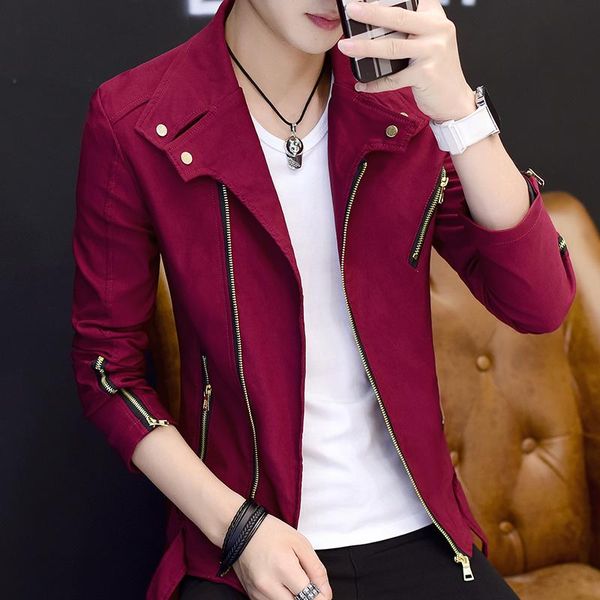 men's jackets 2021 fall slim personalized lapel jacket teen trend all-match oblique zipper casual, Black;brown
men's jackets 2021 fall slim personalized lapel jacket teen trend all-match oblique zipper casual, Black;brown