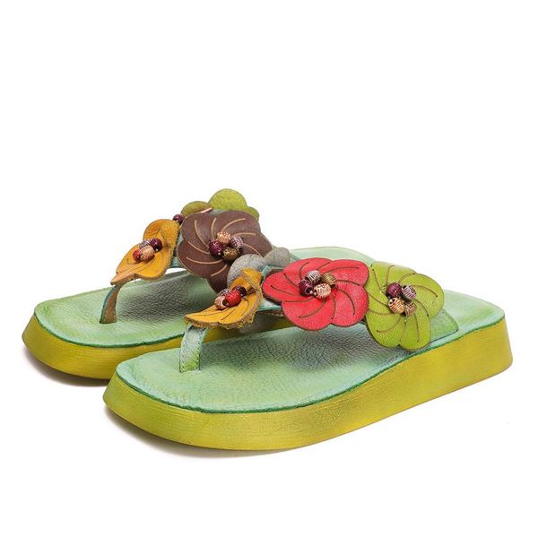 slippers 2021 ethnic styl genuine leather women's slippers, forest flower thick-soled summer flip-flops sandals and s, Black
slippers 2021 ethnic styl genuine leather women's slippers, forest flower thick-soled summer flip-flops sandals and s, Black