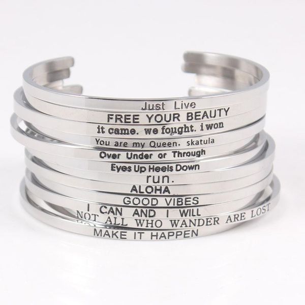 bangle 316l stainless steel bracelets & bangles engraved positive inspirational quote cuff mantra bracelet for women, Black
bangle 316l stainless steel bracelets & bangles engraved positive inspirational quote cuff mantra bracelet for women, Black