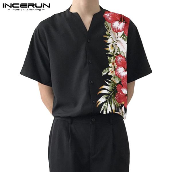 men's casual shirts men printed shirt v neck short sleeve summer hawaiian streetwear 2021 button breathable camisas incerun s-3xl, White;black
men's casual shirts men printed shirt v neck short sleeve summer hawaiian streetwear 2021 button breathable camisas incerun s-3xl, White;black