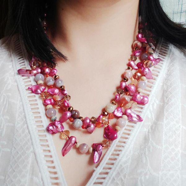 chokers lii ji choker necklace pink blue color agates shell glass crystal statement women jewelry stock sale, Golden;silver
chokers lii ji choker necklace pink blue color agates shell glass crystal statement women jewelry stock sale, Golden;silver