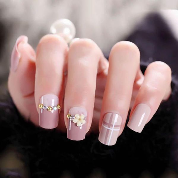 false nails 24pcs square head press on nail tips fresh style flowers design artificial patch rose red blue fake with glue, Red;gold
false nails 24pcs square head press on nail tips fresh style flowers design artificial patch rose red blue fake with glue, Red;gold