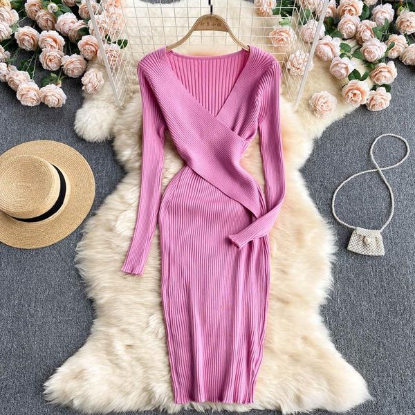 casual dresses european and american women autumn winter sweater dress 2021 ladies solid knit vintage robe long sleeve v-neck, Black;gray
casual dresses european and american women autumn winter sweater dress 2021 ladies solid knit vintage robe long sleeve v-neck, Black;gray