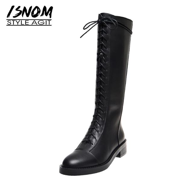 boots isnom leather knee women cross tied knight boot zip chunky heels shoes woman platform winter black round toe
boots isnom leather knee women cross tied knight boot zip chunky heels shoes woman platform winter black round toe