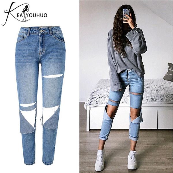 women's jeans 2021 irregular ripped for women softener pencil high waist regular woman trousers denim mom pants, Blue
women's jeans 2021 irregular ripped for women softener pencil high waist regular woman trousers denim mom pants, Blue