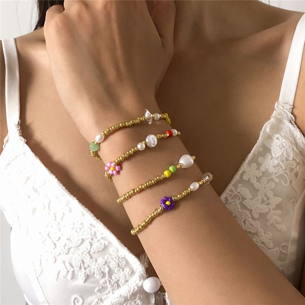 10 Set/Lot Europe Elastic Adjustable Alloy Beaded Strand Bracelets Retro Imitation Pearl Flower Hand Chain Women Multi Layer Daisy Mixed Bra, Black
10 Set/Lot Europe Elastic Adjustable Alloy Beaded Strand Bracelets Retro Imitation Pearl Flower Hand Chain Women Multi Layer Daisy Mixed Bra, Black