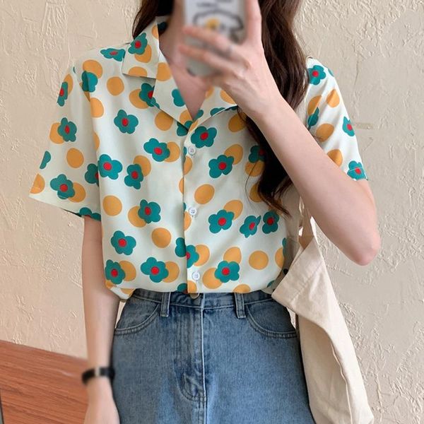 women's t-shirt japanese kawaii cute sweet polka dot printing female summer blouses femme retro loose casual short sleeved shirt, White
women's t-shirt japanese kawaii cute sweet polka dot printing female summer blouses femme retro loose casual short sleeved shirt, White