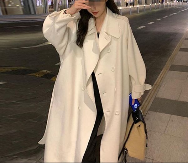 women's wool & blends fashion coat women long sleeve collar outwear jacket oversize belt casual autumn winter elegant overcoat niahyuy9, Black
women's wool & blends fashion coat women long sleeve collar outwear jacket oversize belt casual autumn winter elegant overcoat niahyuy9, Black