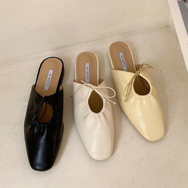 slippers square toe elastic lace up mules women soft leather summer shoes woman sandalias flip flops flat cover slides m9ui, Black
slippers square toe elastic lace up mules women soft leather summer shoes woman sandalias flip flops flat cover slides m9ui, Black