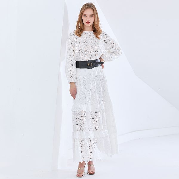 temperament hollow out set for women o neck long sleeve high waist midi skirts elegant sets female fashion, White
temperament hollow out set for women o neck long sleeve high waist midi skirts elegant sets female fashion, White