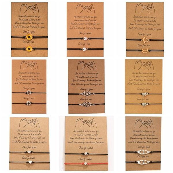 charm bracelets 2pcs/set fashion couple sun moon cross sunflower pendant adjustable rope chain bracelet lucky friendship jewelry, Golden;silver
charm bracelets 2pcs/set fashion couple sun moon cross sunflower pendant adjustable rope chain bracelet lucky friendship jewelry, Golden;silver