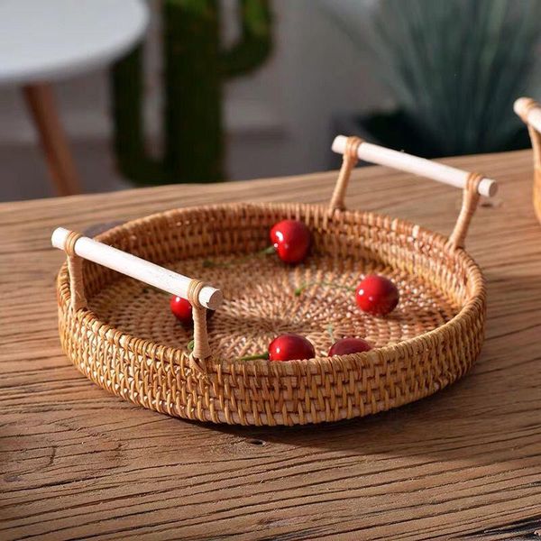 3pcs hand-woven rattan basket wooden round tray double handle storage fruit cake hand kitchen & organization
3pcs hand-woven rattan basket wooden round tray double handle storage fruit cake hand kitchen & organization