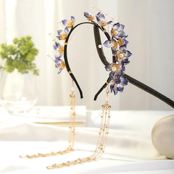 other vintage handmade dark blue flowers headband long tassel hair band chinese style bride women wedding jewelry accessories vl, Golden;white
other vintage handmade dark blue flowers headband long tassel hair band chinese style bride women wedding jewelry accessories vl, Golden;white