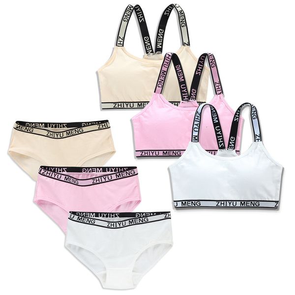 and panty sets teenage girls cotton padded training + kids sports bra panties underwear, Black;white
and panty sets teenage girls cotton padded training + kids sports bra panties underwear, Black;white