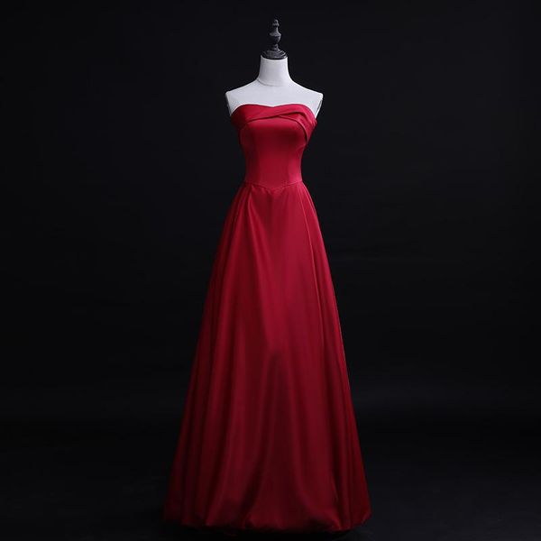 female strapless slim evening party dress burgundy elegant bridal wedding dresses exquisite floor-length banquet gown ethnic clothing, Red
female strapless slim evening party dress burgundy elegant bridal wedding dresses exquisite floor-length banquet gown ethnic clothing, Red