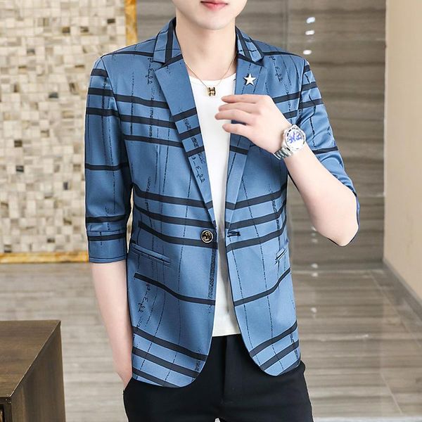 men's suits & blazers fashion 3/4 sleeve striped jacket business casual coat summer outwear h5, White;black
men's suits & blazers fashion 3/4 sleeve striped jacket business casual coat summer outwear h5, White;black