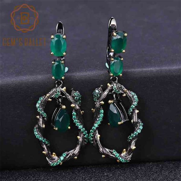 gems ballet 925 sterling silver handmade branch vintage drop earrings for women natural green agate gemstone earrings jewelry, Golden;silver
gems ballet 925 sterling silver handmade branch vintage drop earrings for women natural green agate gemstone earrings jewelry, Golden;silver
