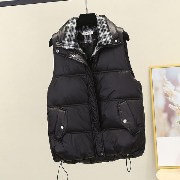 women's vests 2021 waistcoat coat down vest women plaid jackets fake two pieces fashion jacket windproof warm female, Black;white
women's vests 2021 waistcoat coat down vest women plaid jackets fake two pieces fashion jacket windproof warm female, Black;white
