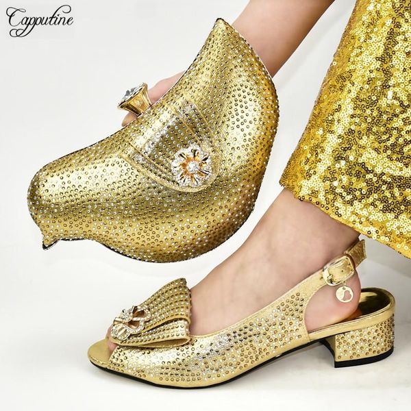 dress shoes latest gold medium heel pumps and bag fashion with handbag set rhinestones 118-2 height 4.5cm, Black
dress shoes latest gold medium heel pumps and bag fashion with handbag set rhinestones 118-2 height 4.5cm, Black