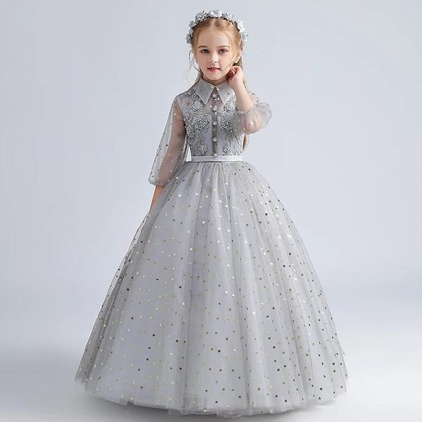 girl's dresses high neck ball gown sequins half sleeves floor-length appliques kids party communion girl for weddings, Red;yellow
girl's dresses high neck ball gown sequins half sleeves floor-length appliques kids party communion girl for weddings, Red;yellow