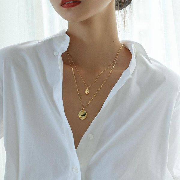 pendant necklaces fashion simple double chain necklace for women ins irregular joker chic gold collarbone personality, Silver
pendant necklaces fashion simple double chain necklace for women ins irregular joker chic gold collarbone personality, Silver