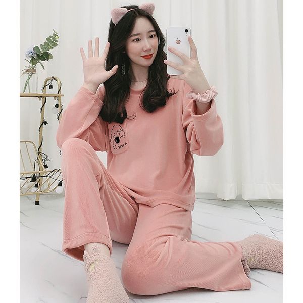 yaoting pajamas women's autumn and winter thickened warm lynx velvet lovely home clothes warm suit can be worn out, Black;red
yaoting pajamas women's autumn and winter thickened warm lynx velvet lovely home clothes warm suit can be worn out, Black;red
