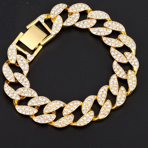 link, chain hip hop bling iced out men's rapper bracelet full rhinestone pave miami cuban link for men jewelry a+++, Black
link, chain hip hop bling iced out men's rapper bracelet full rhinestone pave miami cuban link for men jewelry a+++, Black