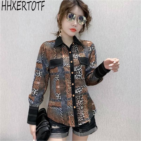 women's blouses & shirts 2021 summer fashion women leopard printing stitching shirt long-sleeved bottoming slim, White
women's blouses & shirts 2021 summer fashion women leopard printing stitching shirt long-sleeved bottoming slim, White