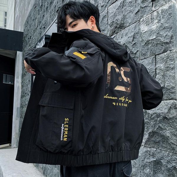 men's jackets hoodies, casual windproof jackets, fashion clothing, novelty, autumn and winter, 2021, Black;brown
men's jackets hoodies, casual windproof jackets, fashion clothing, novelty, autumn and winter, 2021, Black;brown
