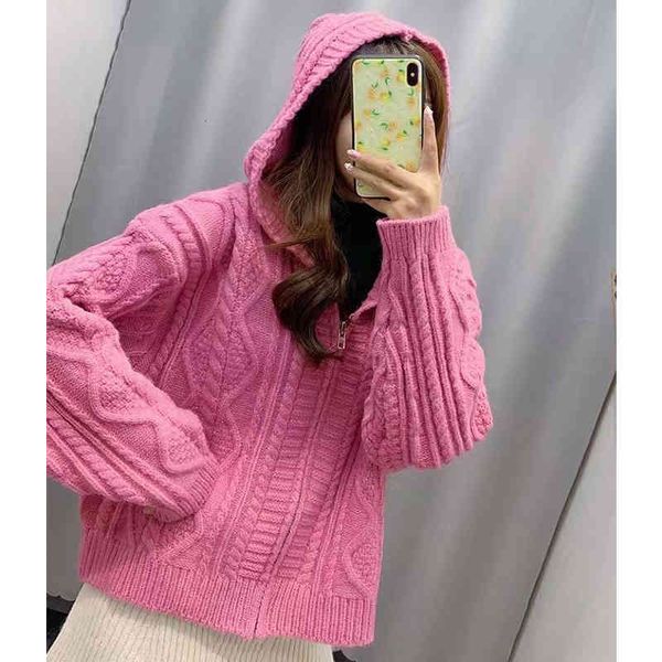women's knits & tees suéter solto com capuz, jaqueta cardigã curta de malha zÃper, cor sólida, irmã fara, outono inverno, feminino, White
women's knits & tees suéter solto com capuz, jaqueta cardigã curta de malha zÃper, cor sólida, irmã fara, outono inverno, feminino, White