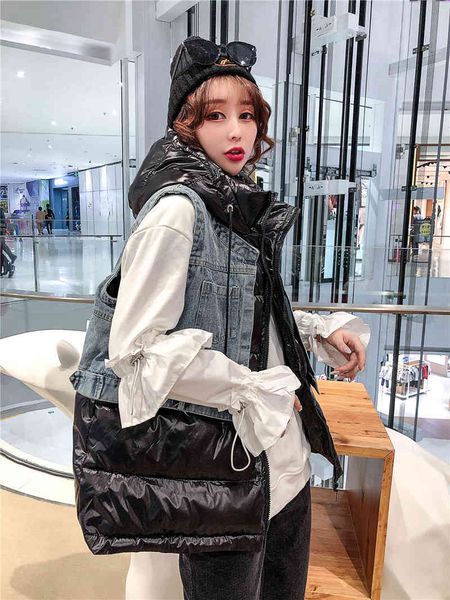 chique shredded parka denim female jacket korean winter fashion vest with cowboy hoodie sleeveless waistcoat big outerwear y674 4hzf, Black;brown
chique shredded parka denim female jacket korean winter fashion vest with cowboy hoodie sleeveless waistcoat big outerwear y674 4hzf, Black;brown