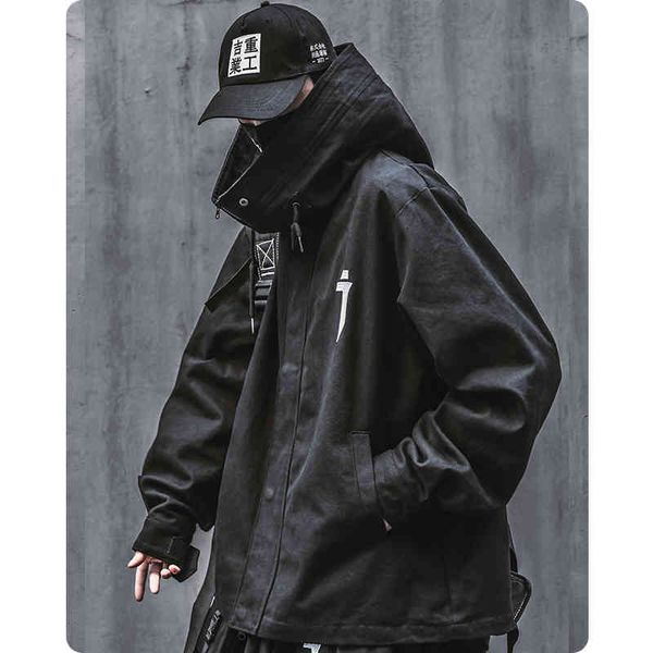 spring trend functional wind high collar coat loose hooded work et men's cloth harajuku hiphop safari style outer garment, Black
spring trend functional wind high collar coat loose hooded work et men's cloth harajuku hiphop safari style outer garment, Black