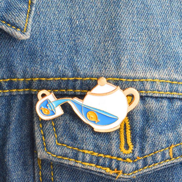new blue teapot fish cup brooch goldfish in a teapot afternoon tea enamel pin shirt coat icon child badge gifts jewelry broche
new blue teapot fish cup brooch goldfish in a teapot afternoon tea enamel pin shirt coat icon child badge gifts jewelry broche