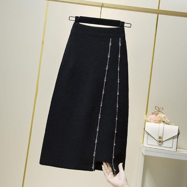 skirts 2021 autumn winter women vintage rivet asymmetry knitted midi pencil skirt female chci elastic high waist slit hip o50, Black
skirts 2021 autumn winter women vintage rivet asymmetry knitted midi pencil skirt female chci elastic high waist slit hip o50, Black