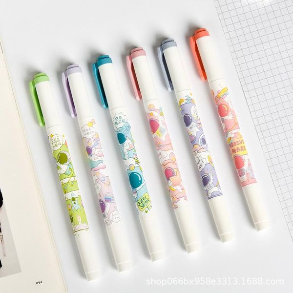 highlighters 6pcs/lot cute printed pattern soft highlight marker pen double head fluorescent color light stationery supplies, Black;red
highlighters 6pcs/lot cute printed pattern soft highlight marker pen double head fluorescent color light stationery supplies, Black;red