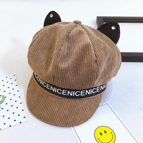 visors children's hat corduroy ribbon cartoon cat beret boys and girls spring autumn octagonal cap with letter cs25, Blue;gray
visors children's hat corduroy ribbon cartoon cat beret boys and girls spring autumn octagonal cap with letter cs25, Blue;gray