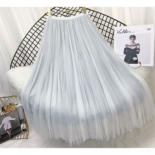skirts women spring and summer tulle midi fashion elastic high waist pleated bright solid, Black
skirts women spring and summer tulle midi fashion elastic high waist pleated bright solid, Black