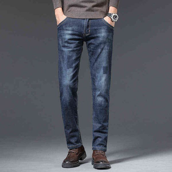 spring and autumn pants 2021 slim straight men's jeans personality trend blue versatile cotton elastic without deformation
spring and autumn pants 2021 slim straight men's jeans personality trend blue versatile cotton elastic without deformation