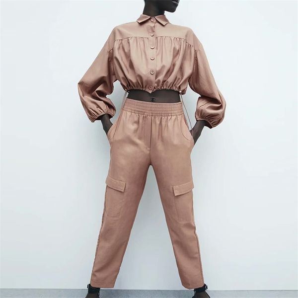 spring za women's sliod suit casual shirt and high elastic waist long pant female two piece set jacket sweatpants 210422, White
spring za women's sliod suit casual shirt and high elastic waist long pant female two piece set jacket sweatpants 210422, White