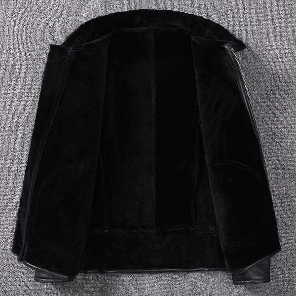 men's leather & faux 2021 black men casual style genuine shearling jacket plus size 4xl real natural sheepskin thick warm slim fit wint
men's leather & faux 2021 black men casual style genuine shearling jacket plus size 4xl real natural sheepskin thick warm slim fit wint